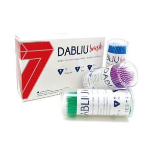 DENTAL WORLD DABLIU BRUSH MICRO APPLICATORI MONOUSO IN FIBRE NON ASSORBENTI - COD. 00100101 / 00100102 / 00100103