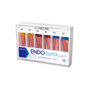 DENTAL WORLD ENDO GUTTA PERFECT KIT CONI DI GUTTA A CONICITA' SISTEMATICA PRO SHAPER  DA 60 PEZZI - COD. 0000345
