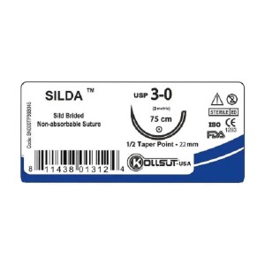 KOLLSUT-USA SUTURA SILDA NON RIASSORBIBILE IN SETA CON PUNTA CILINDRICA DA 17MM - COD. PPS0020 / PPS0021 / PPS0022 / PPS0023