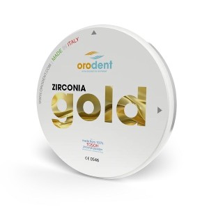 ORODENT GOLD DISCO IN ZIRCONIA MONOSTRATO CON BASE NATURALE AD ALTA RESISTENZA ALLA FLESSIONE