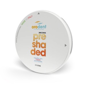 ORODENT PRESHADED DISCO IN ZIRCONIA PRECOLORATO MONOSTRATO