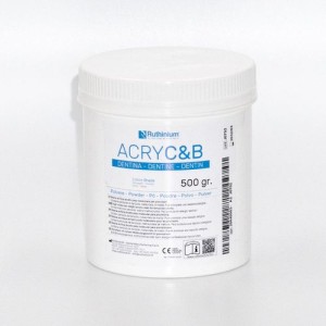 RUTHINIUM ACRY C&B DENTINA IN POLVERE PER RESINA ACRILICA PER PROVVISORI DA 500G COD. 0640003