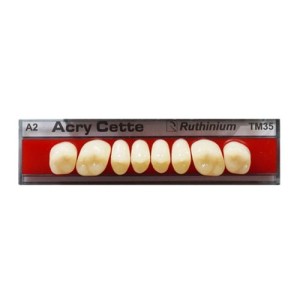 RUTHINIUM ACRY CETTE DENTI ARTIFICIALI IN PMMA 2 STRATI DIATORICI SUPERIORI - COD. 0130003