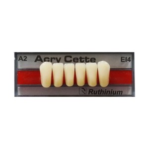 RUTHINIUM ACRY CETTE DENTI ARTIFICIALI IN PMMA 2 STRATI INCISIVI INFERIORI - COD. 0130002