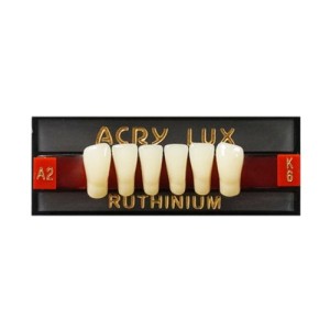 RUTHINIUM ACRY LUX DENTI ARTIFICIALI COLORAZIONE CHROMASCOP IN PMMA 3 STRATI INCISIVI INFERIORI - COD. 0090002
