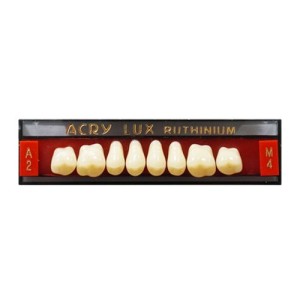 RUTHINIUM ACRY LUX DENTI ARTIFICIALI COLORAZIONE VITA IN PMMA 3 STRATI DIATORICI SUPERIORI - COD. 0090011