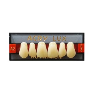 RUTHINIUM ACRY LUX DENTI ARTIFICIALI COLORAZIONE VITA IN PMMA 3 STRATI INCISIVI SUPERIORI - COD. 0090009