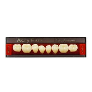 RUTHINIUM ACRY PLUS DENTI ARTIFICIALI COLORAZIONE CHROMASCOP IN PMMA 4 STRATI DIATORICI INFERIORI - COD. 0120013