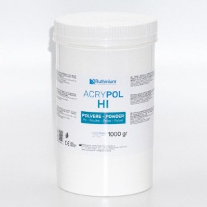 RUTHINIUM ACRY POL HI POLVERE PER RESINA ACRILICA POLIMERIZZABILE A CALDO DA 1KG COD. 1000302