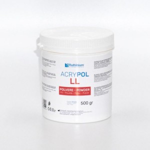 RUTHINIUM ACRY POL LL POLVERE PER RESINA ACRILICA TERMOPOLIMERIZZANTE A CALDO DA 500G COD. 0920002