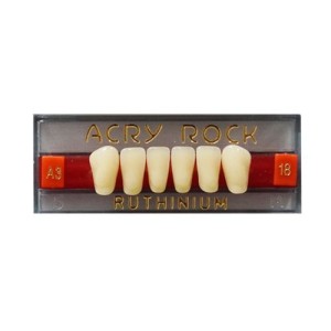 RUTHINIUM ACRY ROCK DENTI ARTIFICIALI IN PMMA 2 STRATI INCISIVI INFERIORI - COD. 0010014