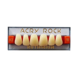RUTHINIUM ACRY ROCK DENTI ARTIFICIALI IN PMMA 2 STRATI INCISIVI SUPERIORI - COD. 0010013