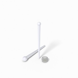 BIOLOREN KIT POST BALL PERNO CONICO BIANCO IN FIBRA DI VETRO - CONFEZIONE DA 4 PEZZI MISTI