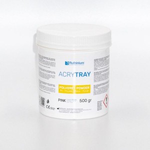 RUTHINIUM ACRY TRAY POLVERE PER RESINA ACRILICA AUTOPOLIMERIZZANTE PORTAIMPRONTE DA 500GR COD. 0720002