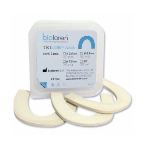 BIOLOREN TRILOR ARCHI BIANCO AVORIO PRESAGOMATI IN FIBRA DI VETRO PER PROTESI DENTALI H5.5MM - CONFEZIONE DA 3 PEZZI - COD. TA5