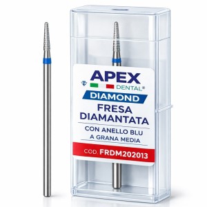 APEX DENTAL DIAMOND FRESA DIAMANTATA CON ANELLO BLU A GRANA MEDIA - COD. FRDM202013