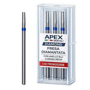 APEX DENTAL DIAMOND FRESA DIAMANTATA CON ANELLO BLU A GRANA MEDIA - COD. FRDM202008