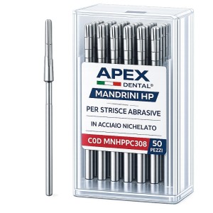 APEX DENTAL MANDRINI HP PER STRISCE ABRASIVE IN ACCIAIO NICHELATO - COD. MNHPPC308