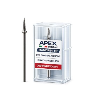 APEX DENTAL MANDRINO HP PER GOMMINI ABRASIVI IN ACCIAIO NICHELATO - COD. MNHPVCG301