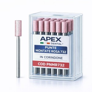 APEX DENTAL PUNTA MONTATA ROSA 732 IN CORINDONE - COD. PNMR732