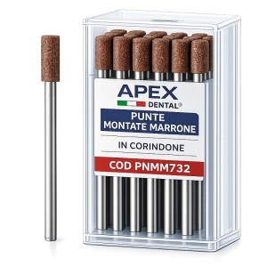 APEX DENTAL PUNTA MONTATA MARRONE IN CORINDONE - COD. PNMM732