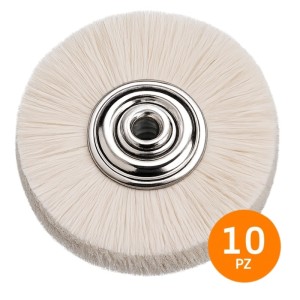 APEX DENTAL SPAZZOLA IN PELO DI CAPRA BIANCO PER RIFINITURA LEGHE E RESINE - COD. SPCM5PC