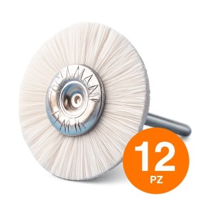 APEX DENTAL SPAZZOLINI A DISCO MONTATO IN PELO DI CAPRA BIANCO - COD. SPDM22PC