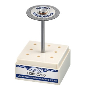 HORICO SUPERDIAFLEX DISCO SEPARATORE DIAMANTATO CON ANELLO ROSSO DI GRANA FINE - COD. H355C220