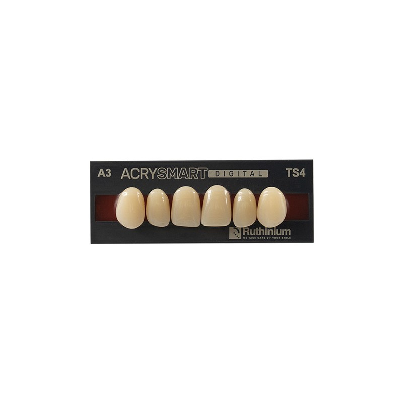 RUTHINIUM ACRY SMART DIGITAL DENTI ARTIFICIALI IN PMMA 4 STRATI INCISIVI SUPERIORI - COD. 0120107