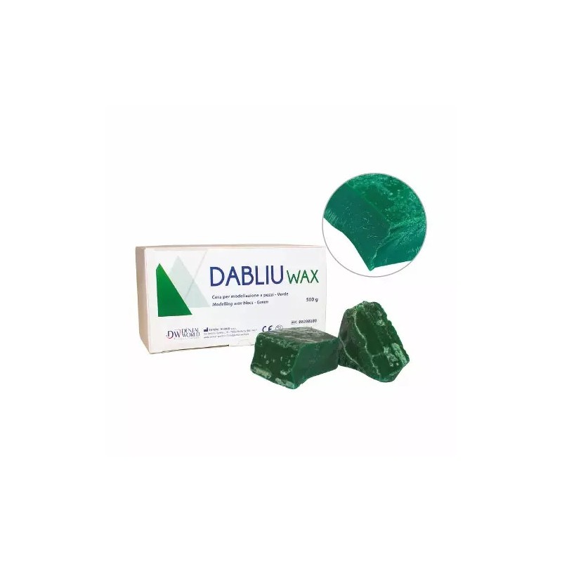 DENTAL WORLD DABLIU WAX CERA PER MODELLAZIONE A PEZZI VERDE - COD. 00280108